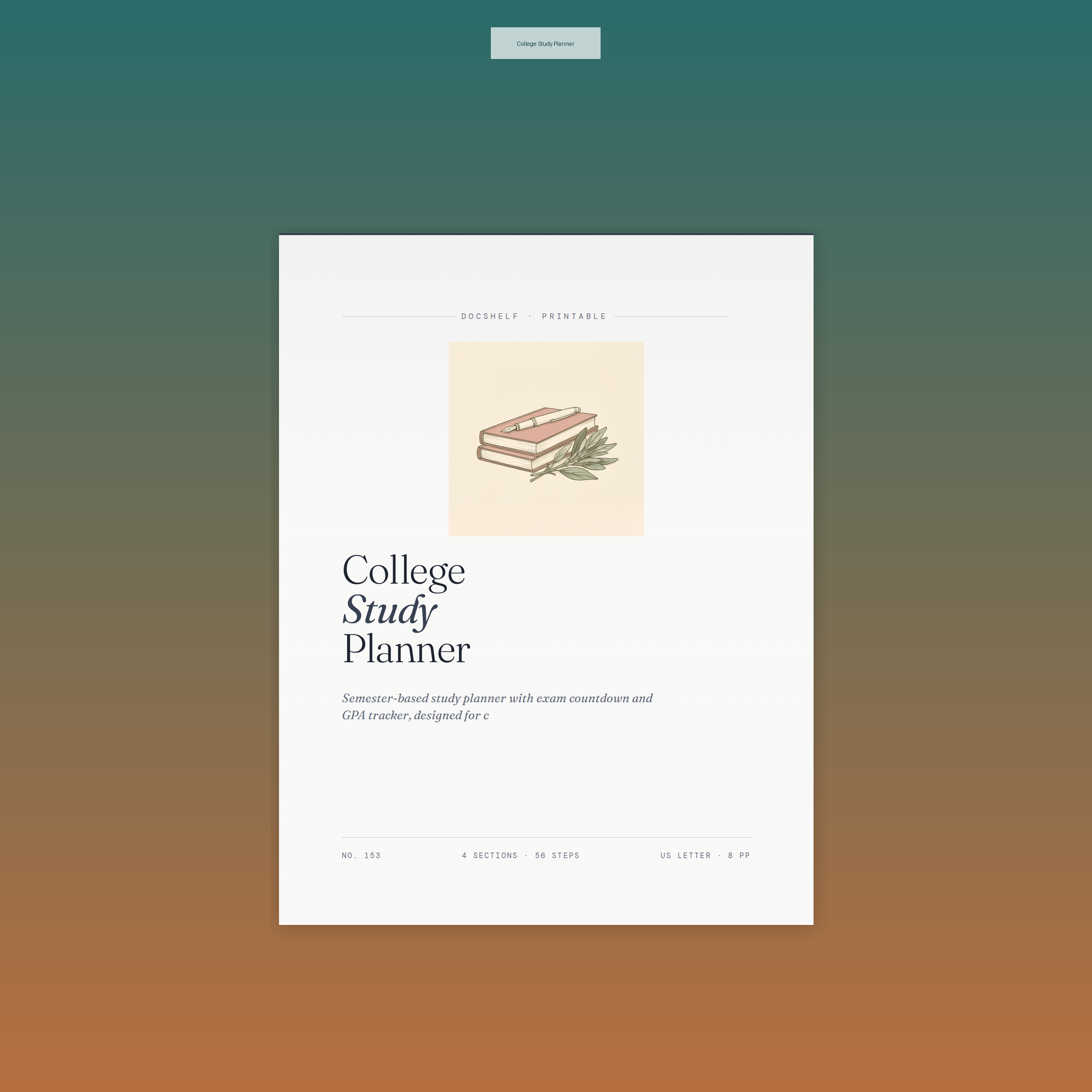 College Study Planner