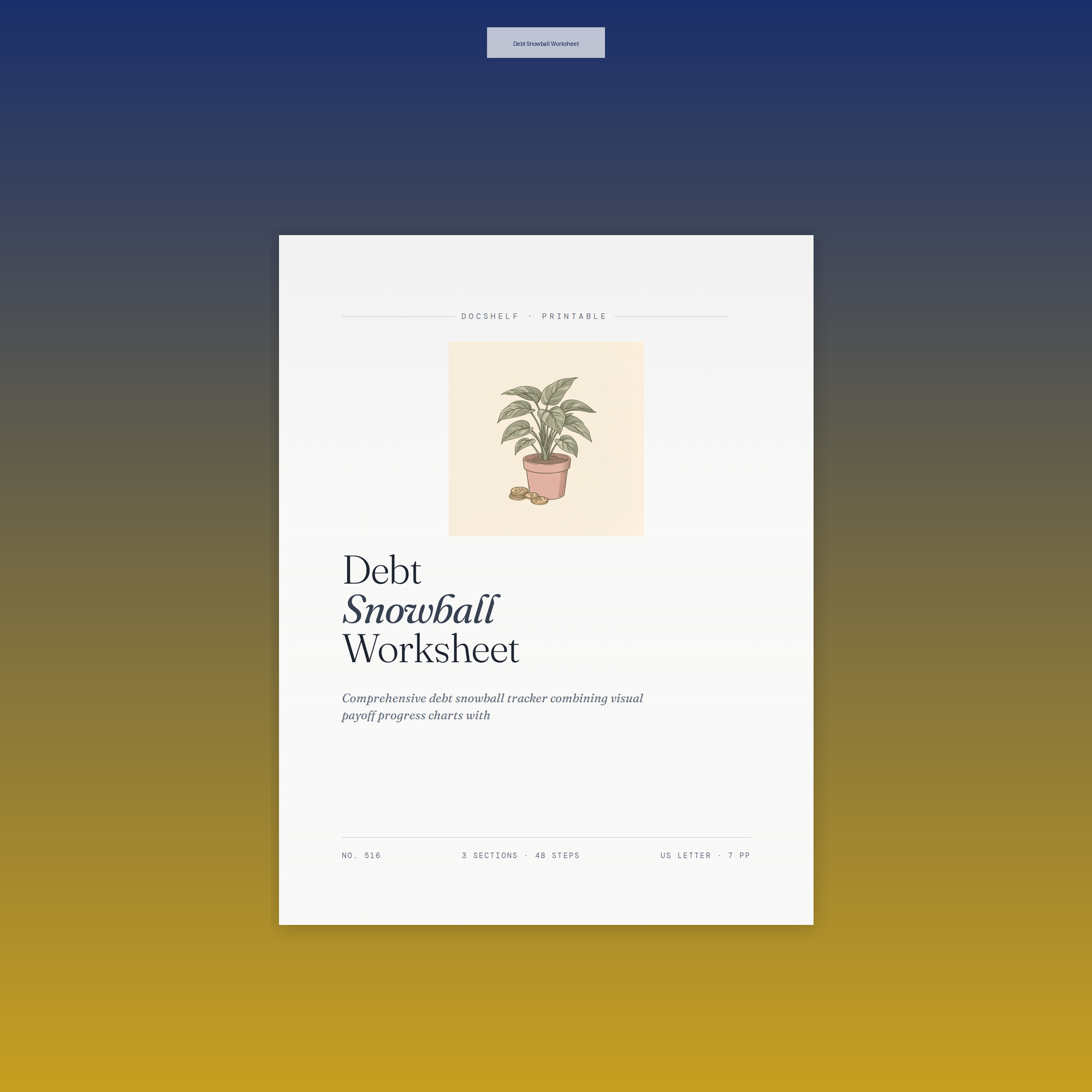 Debt Snowball Worksheet