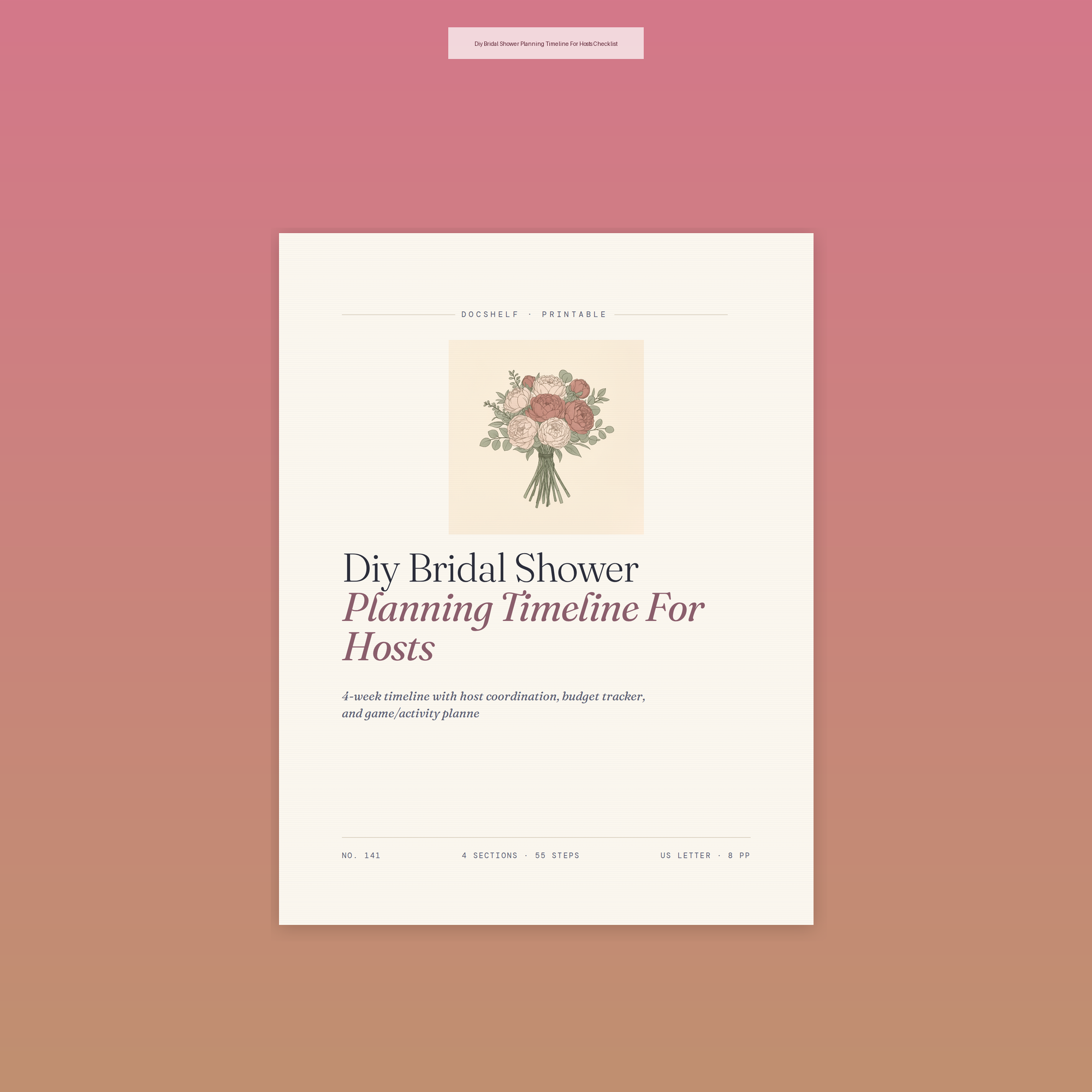 Diy Bridal Shower Planning Timeline For Hosts Checklist