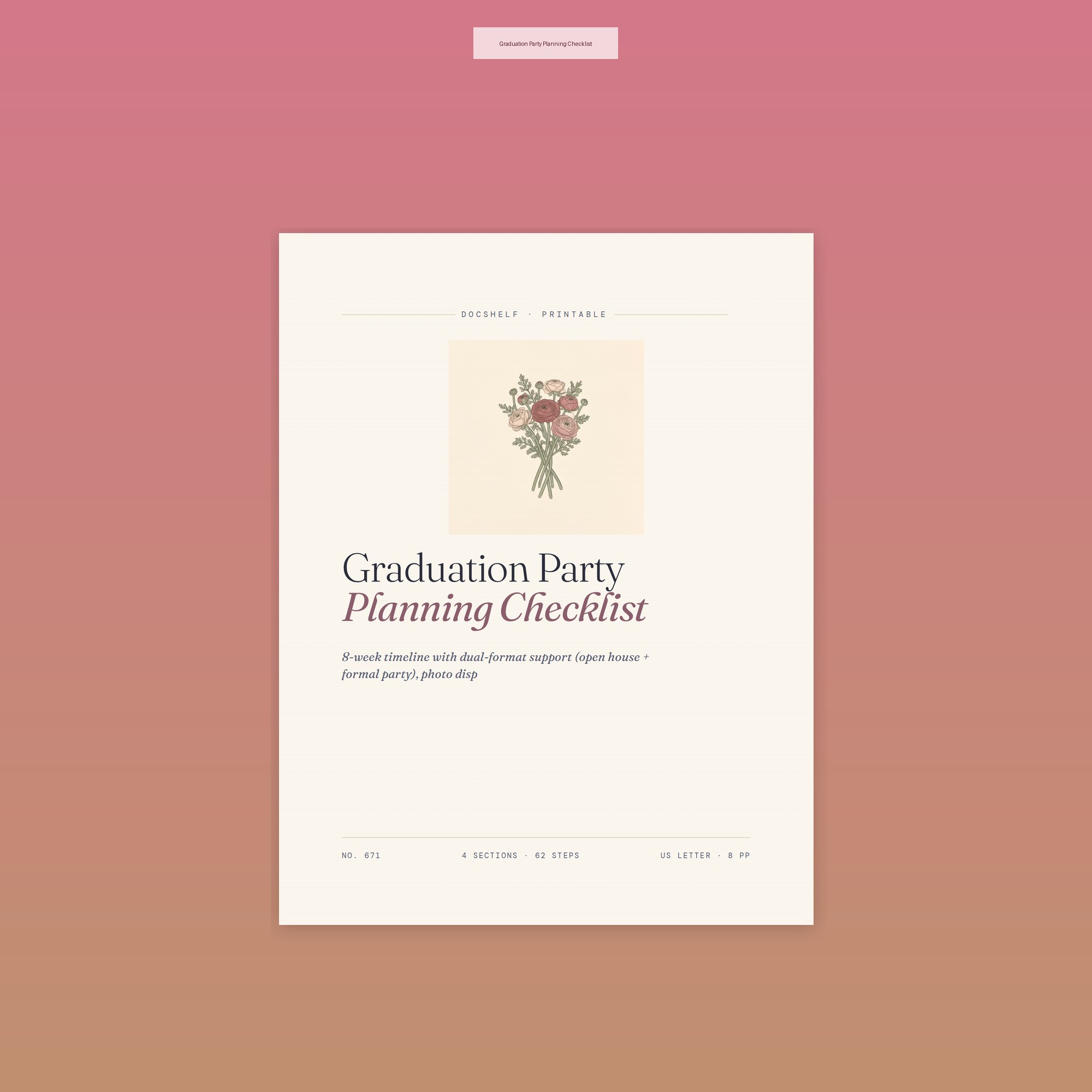 Graduation Party Planning Checklist
